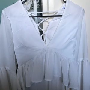 flowy white top from TOBI NEVER WORN